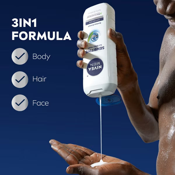 NIVEA Sensitive Body Wash with Bamboo Extract - 16.9 oz