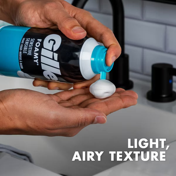 GILLETTE Foamy Sensitive Shave Foam - 11 oz