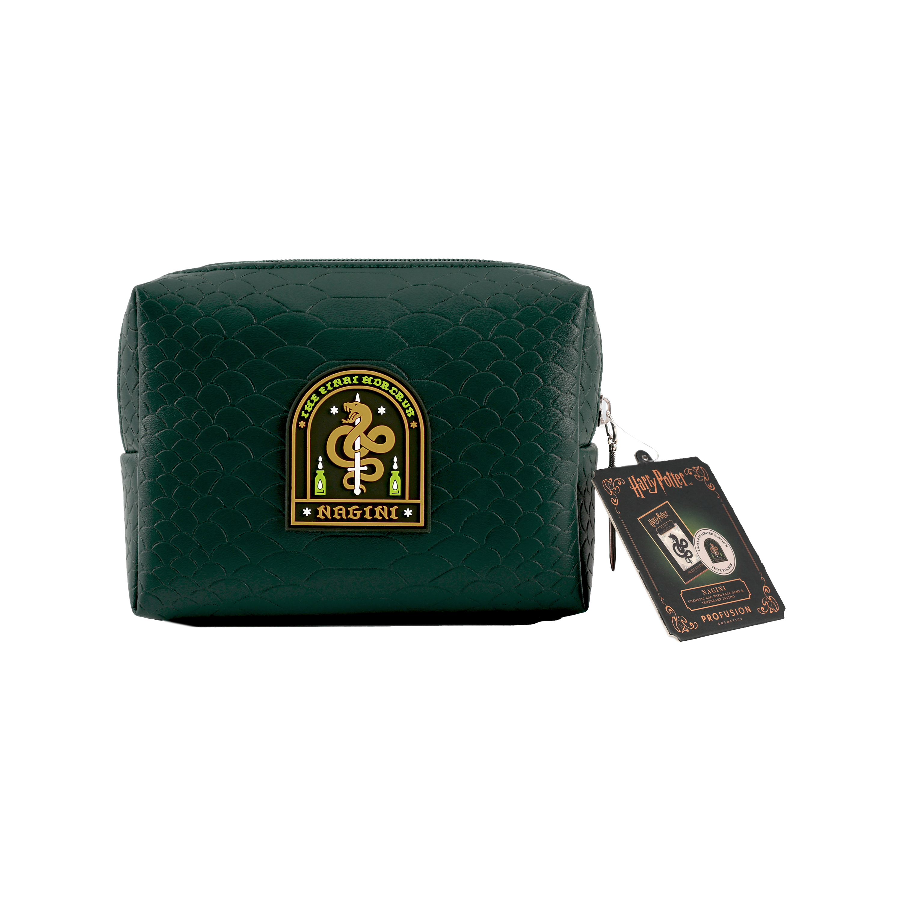 HP Dark Arts | Nagini Cosmetic Bag with Face Gems & Temporary Tattoo