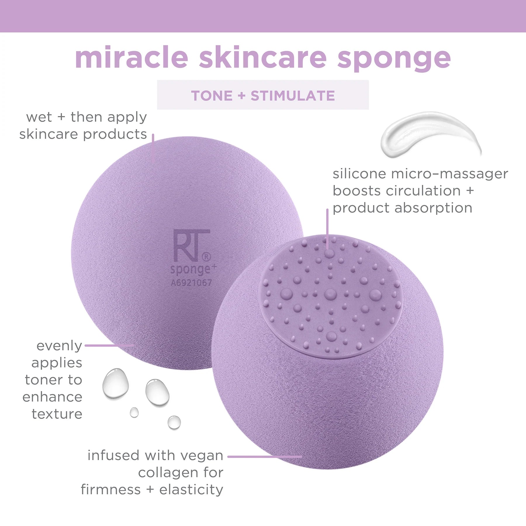 REAL TECHNIQUES Esponja + Esponja Miracle Skincare