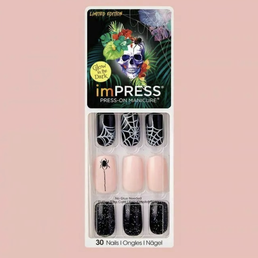 KISS ImPress Glow In The Dark Press-On Nails Halloween Limited Edition
