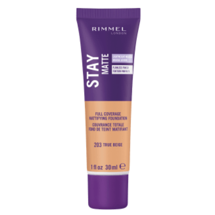 Base de maquillaje líquida Stay Matte Flawless Finish de RIMMEL