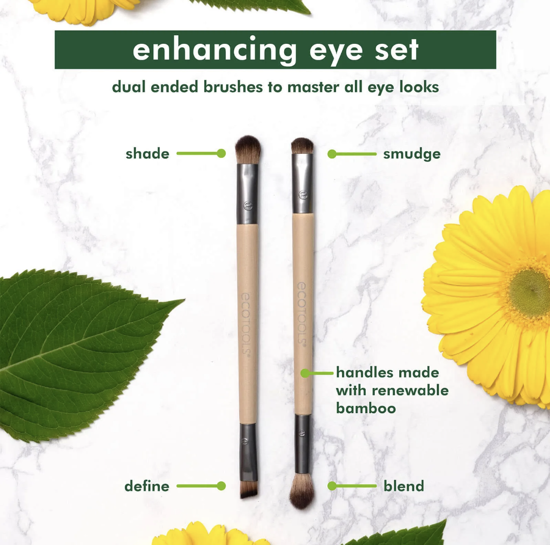 ECOTOOLS Juego de brochas de maquillaje para realzar los ojos