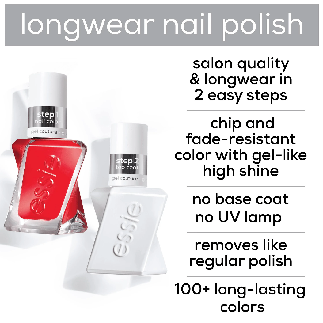 Esmalte de uñas en gel couture de larga duración ESSIE, mini lote de 3 unidades