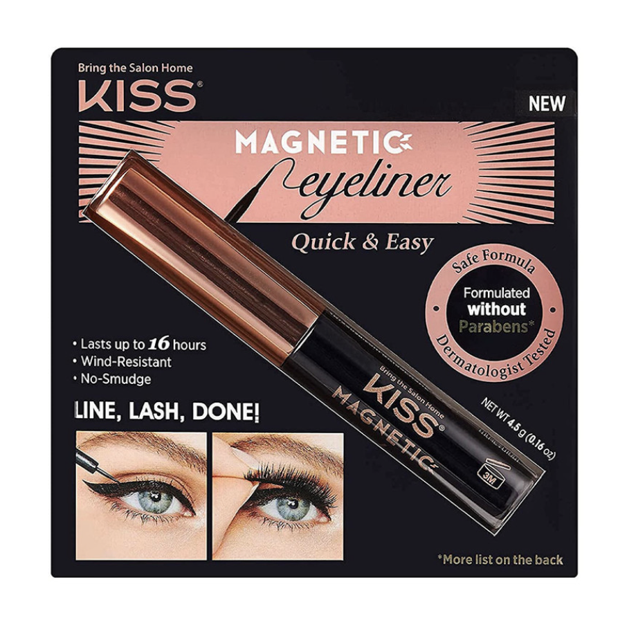 Delineador de ojos magnético KISS, pestañas, ¡listo!