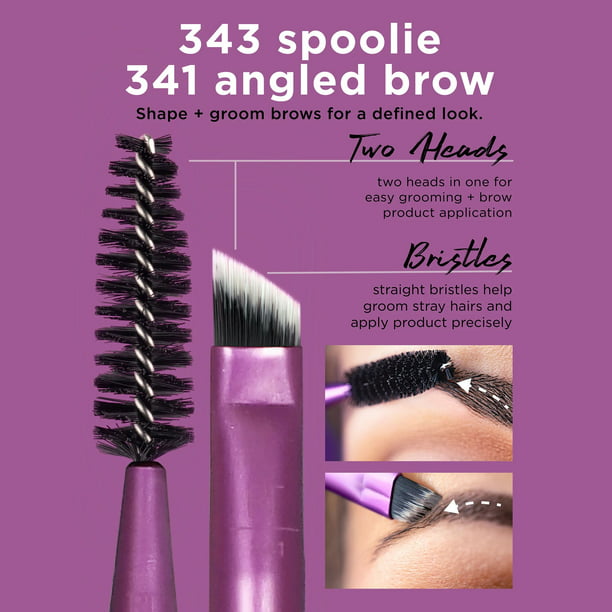 Trío de brochas de maquillaje para sombras y difuminado de REAL TECHNIQUES