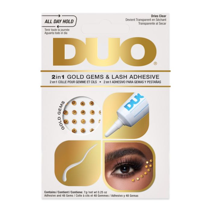 DUO 2 en 1 Gemas de Cristal y Adhesivo para Pestañas