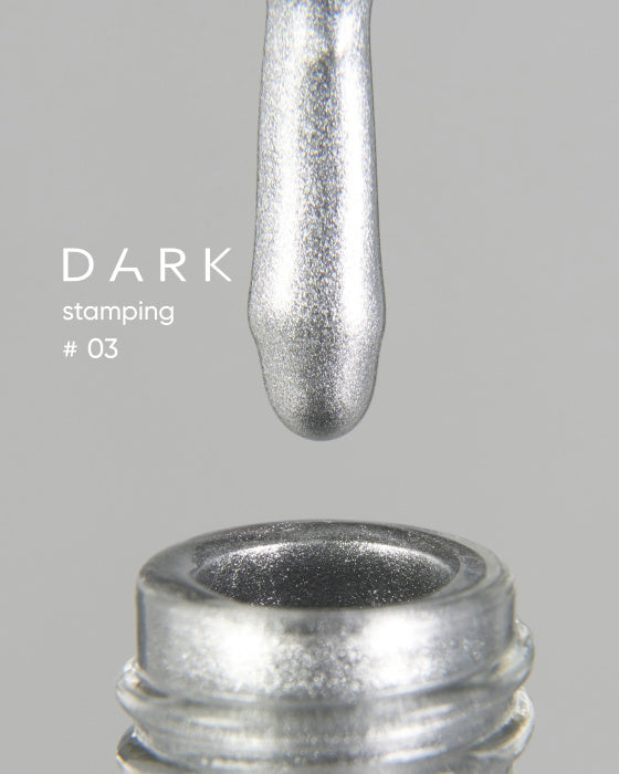 DARK STAMPING POLISH SILVER №03, 8 ML   Article : S003