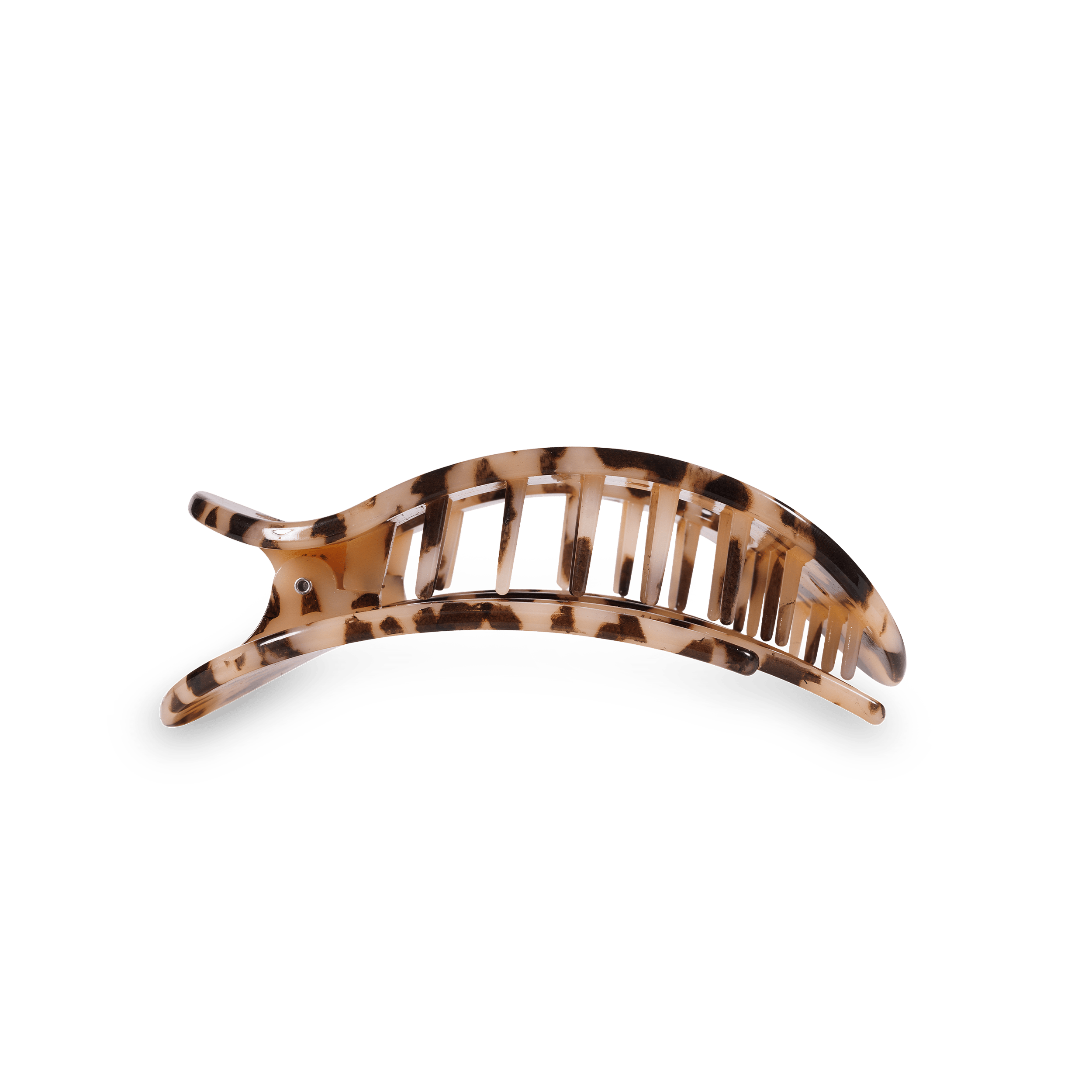 Blonde Tortoise Medium Flat Round Hair Clip