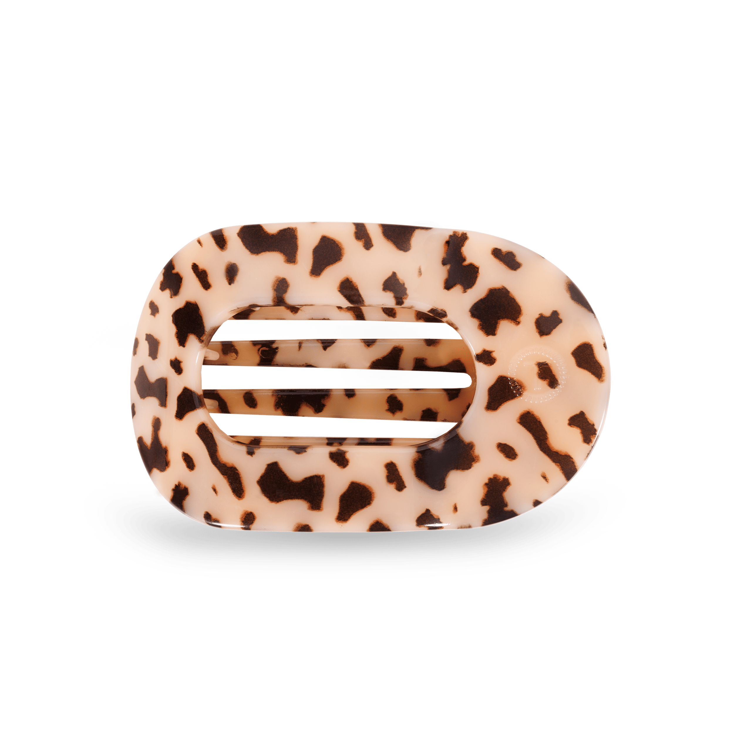 Blonde Tortoise Medium Flat Round Hair Clip