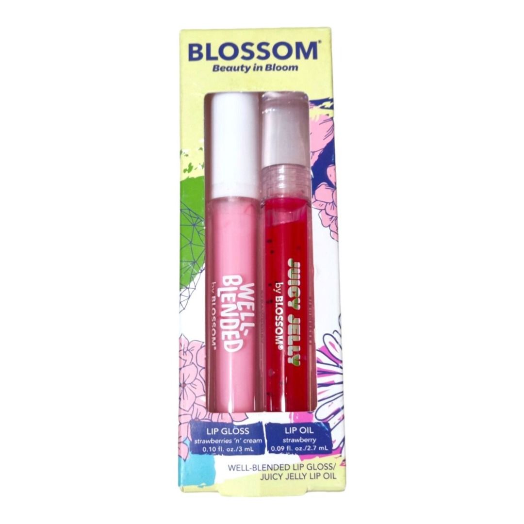 Brillo de labios + aceite BLOSSOM Fresas y crema