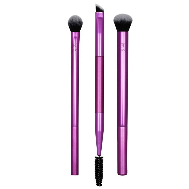 Trío de brochas de maquillaje para sombras y difuminado de REAL TECHNIQUES