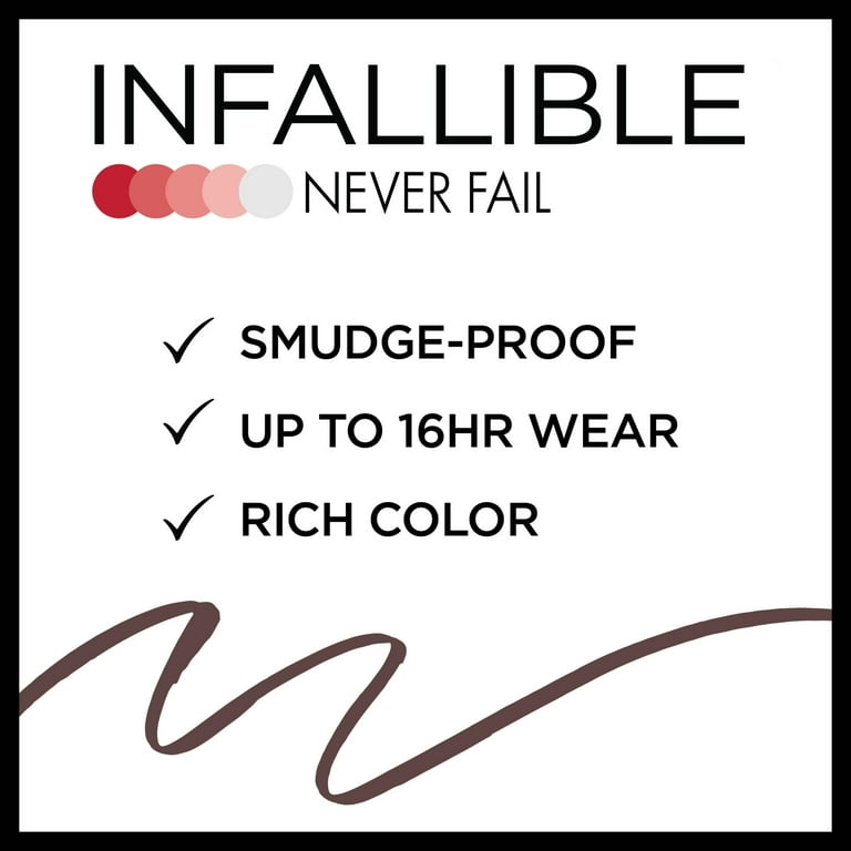 L'OREAL Infallible Never Fail Pencil Eyeliner With Built In Sharpener - VIAI BEAUTY