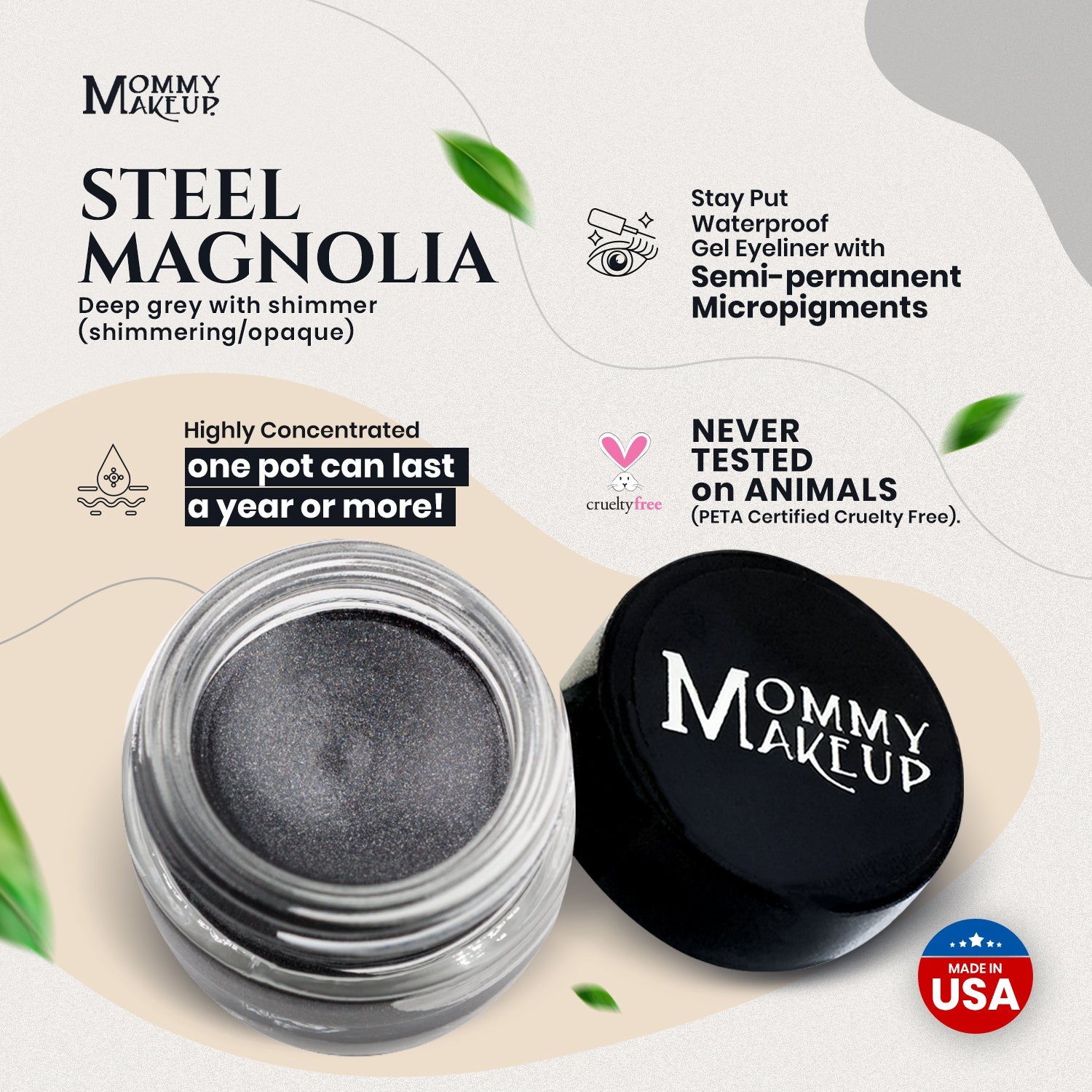 Steel Magnolia Stay Put Waterproof Gel Eyeliner w/ Micropigments