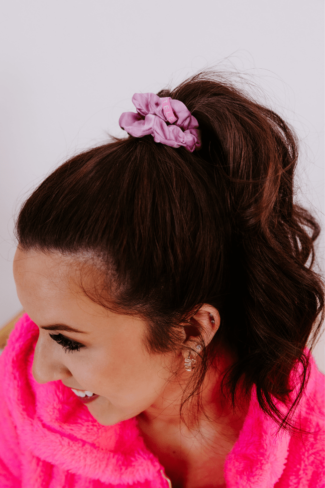 I Pink I Love You Large Silk Scrunchies