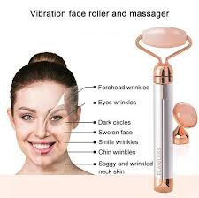 Rodillo y masajeador facial de cuarzo vibratorio impecable FINISHING TOUCH