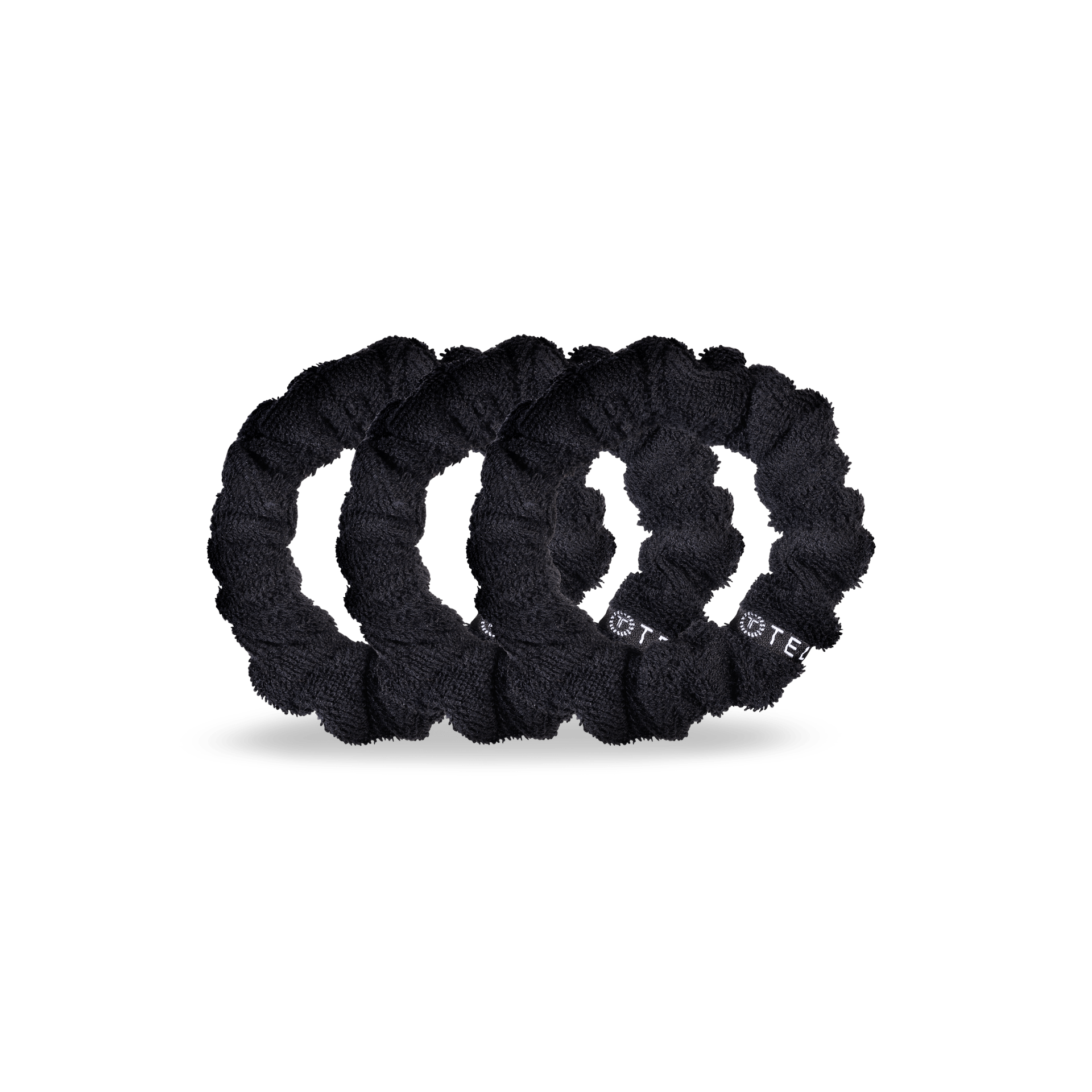 Jet Black Small Towel Scrunchies
