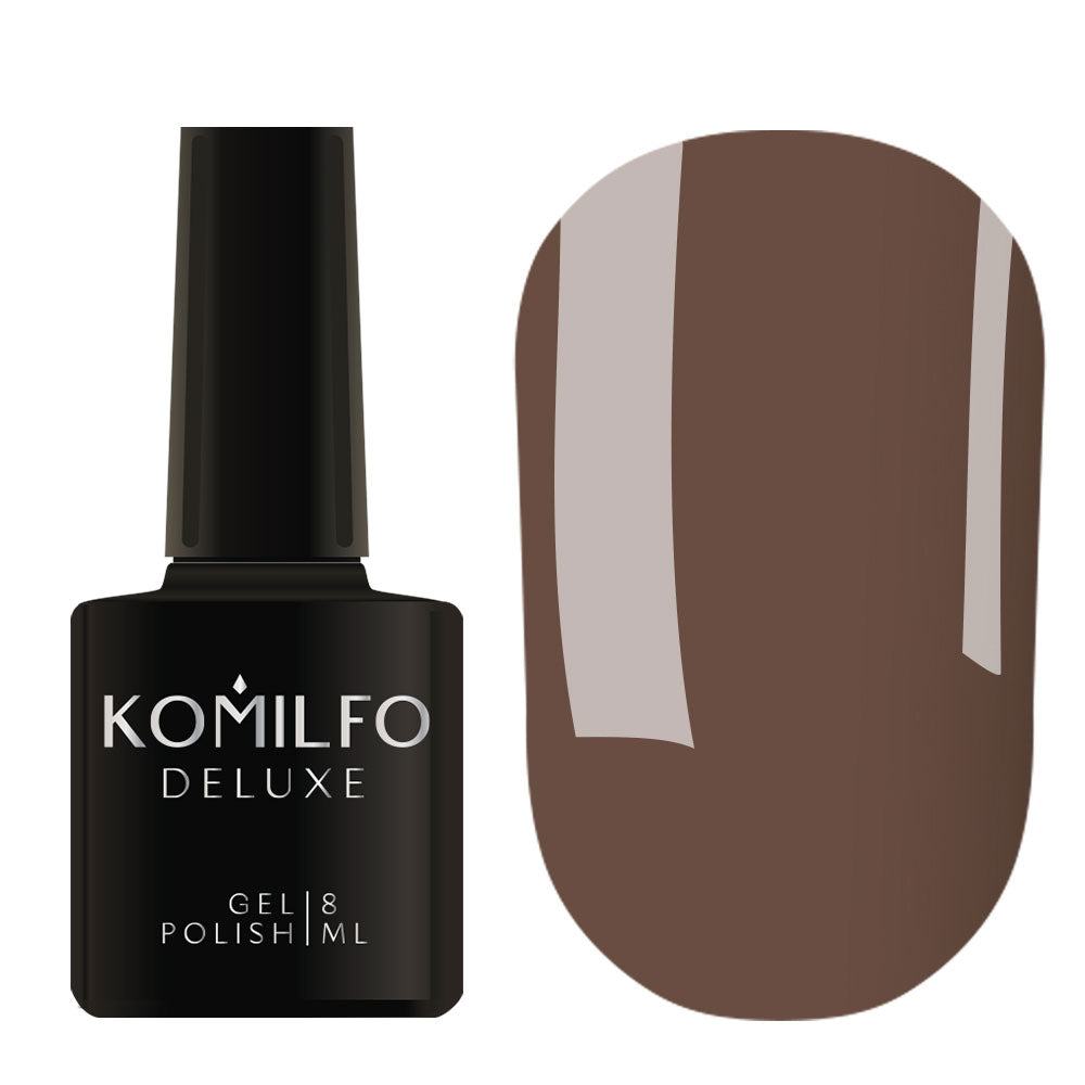 GEL POLISH KOMILFO DELUXE SERIES D234 (BROWN-GRAY, ENAMEL), 8 ML 111234