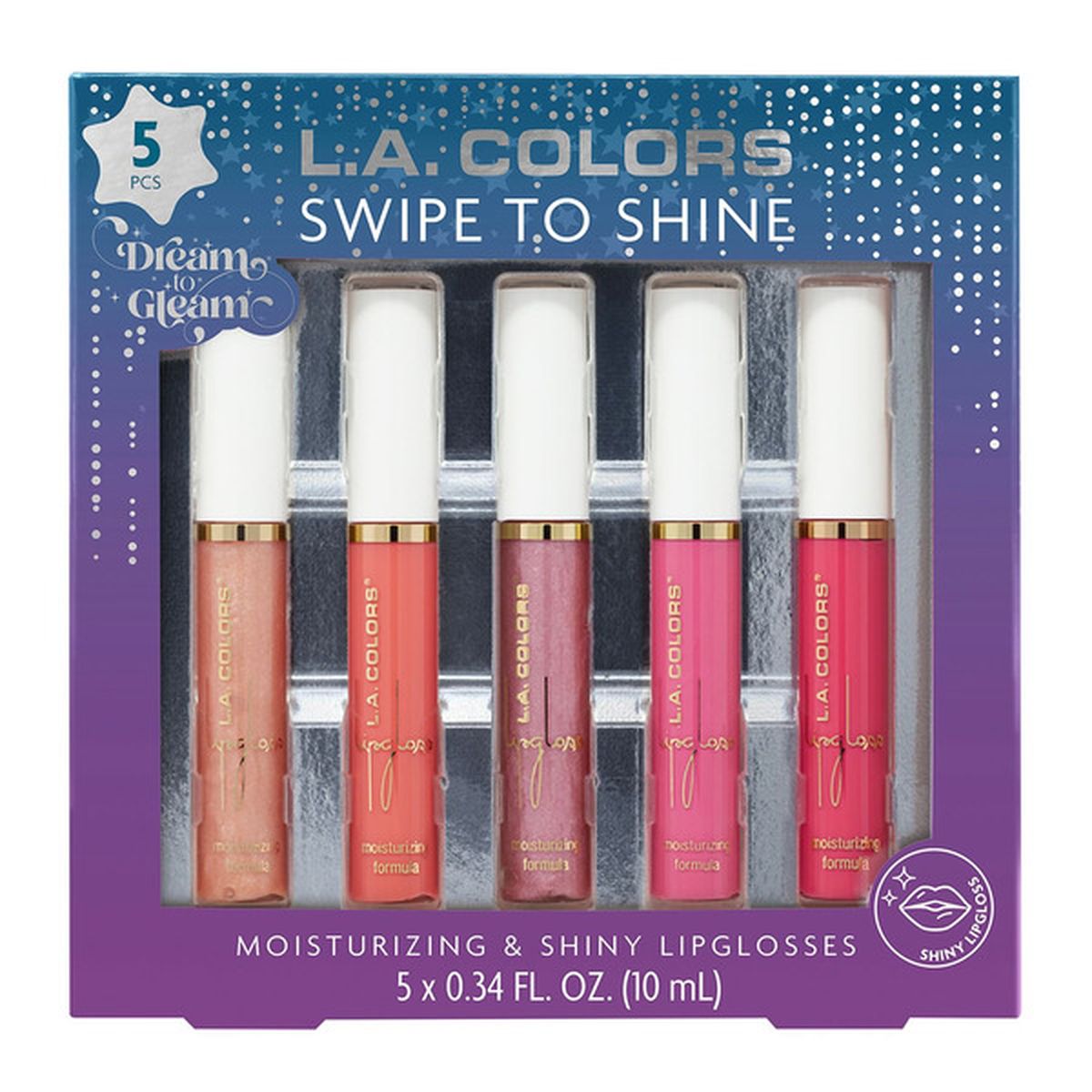 Brillos labiales brillantes LA COLORS Dream To Gleam (paquete económico)