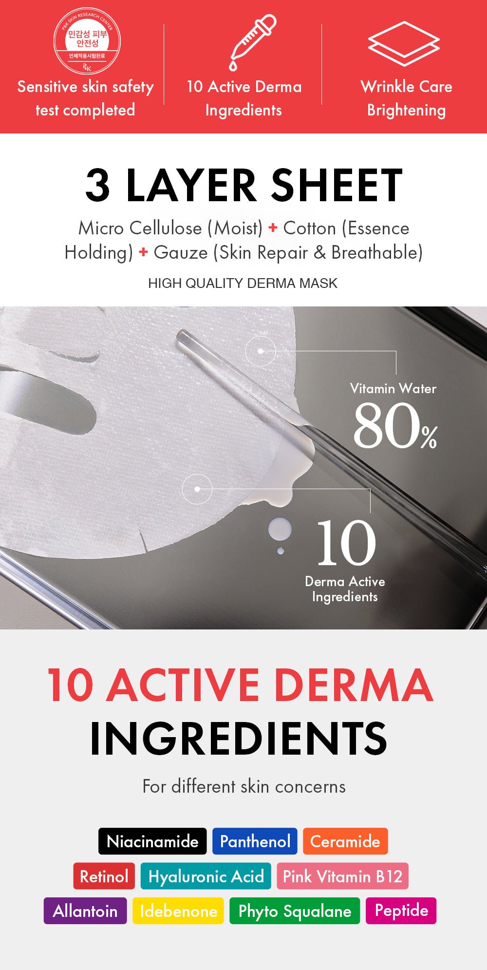 Active 80 Mask Sheet Pink Vitamin B12