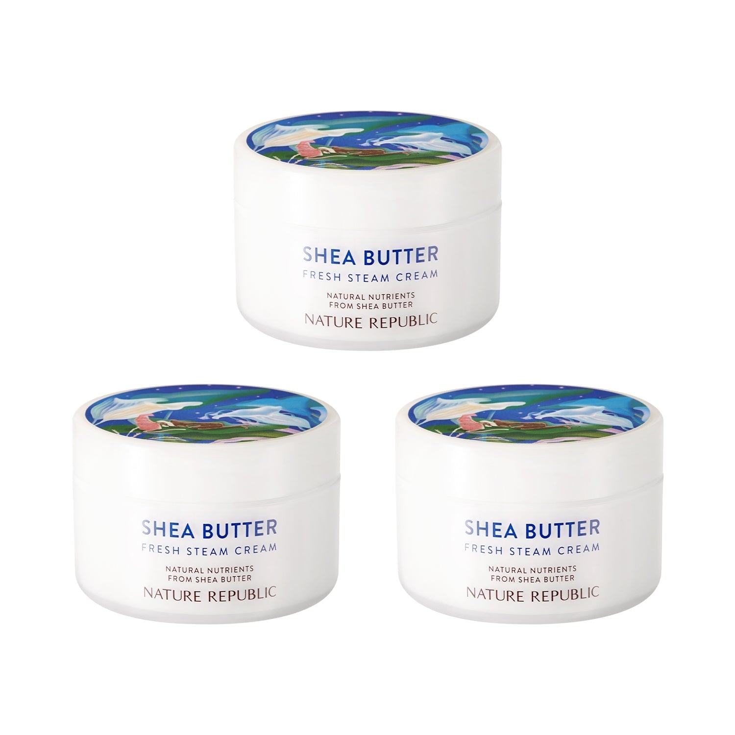 Shea Butter Steam Cream Fresh Triple Value Set (Combination Skin)