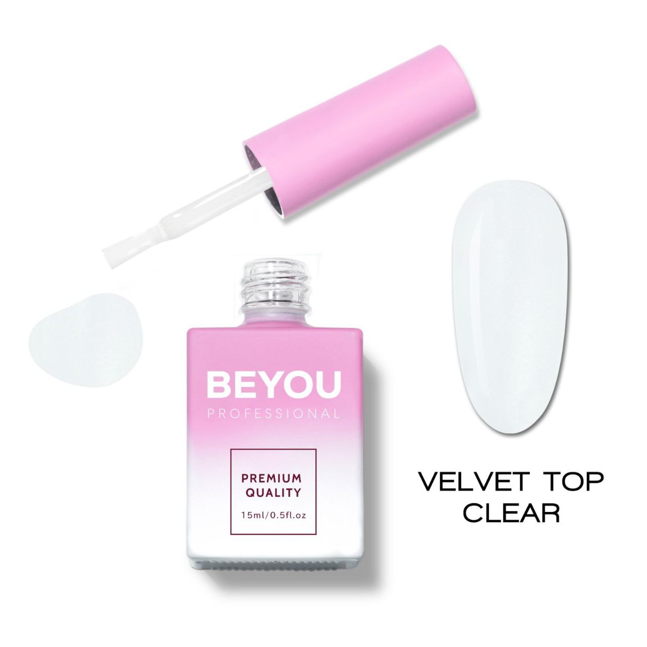 BEYOU Professional Velvet Top Clear 15 ML