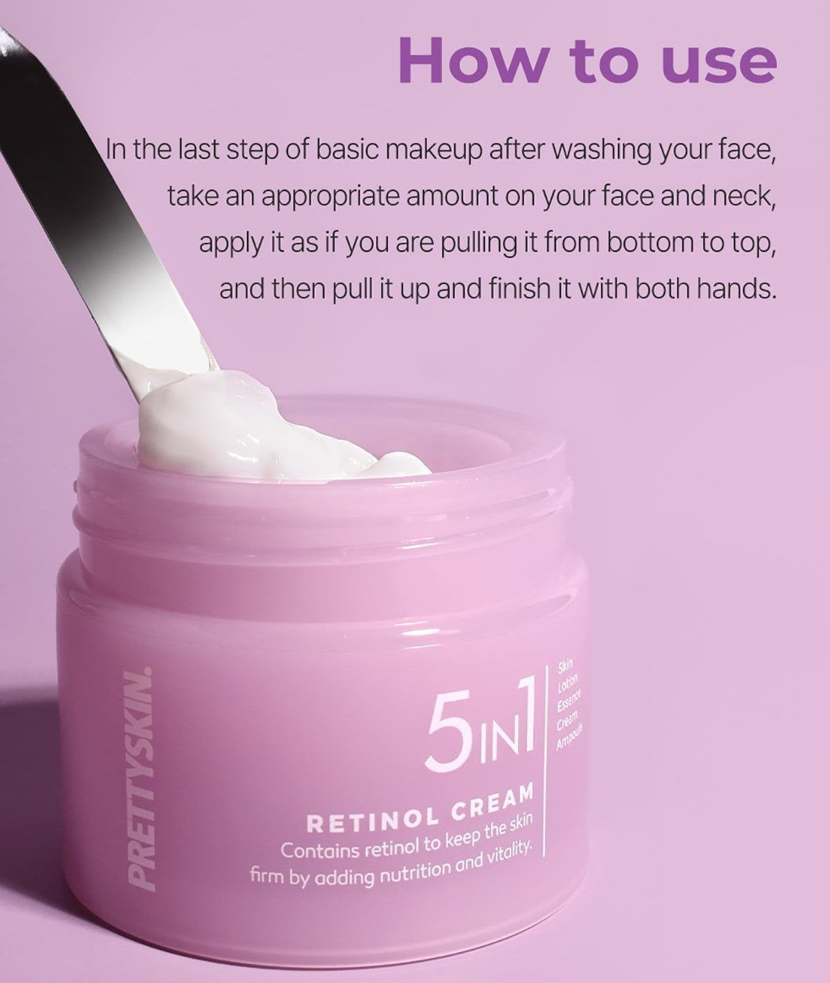 PRETTYSKIN - 5 In 1 Retinol Cream - 50ml