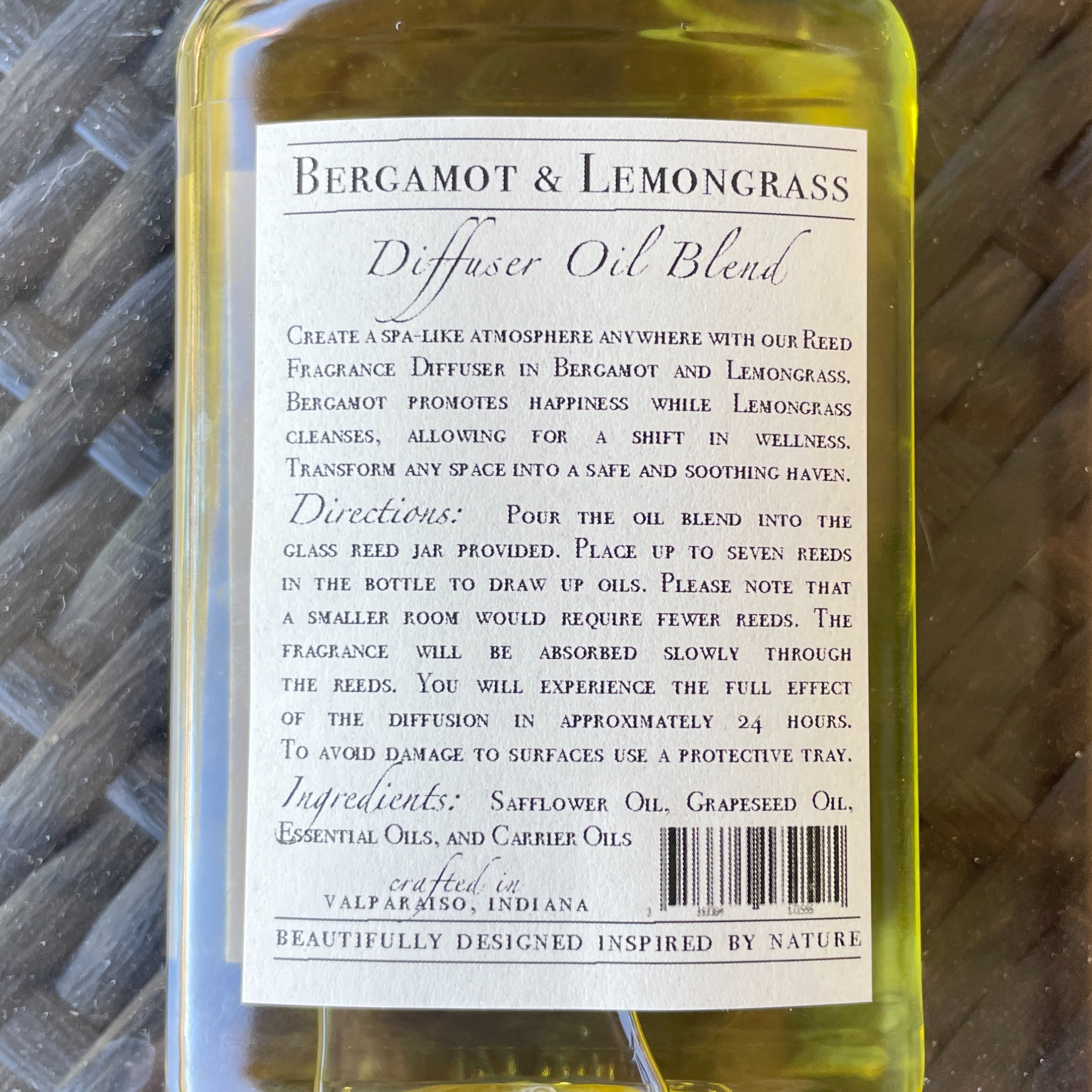 Reed Fragrance - Diffuser, Starter Kit - Bergamot & Lemongrass