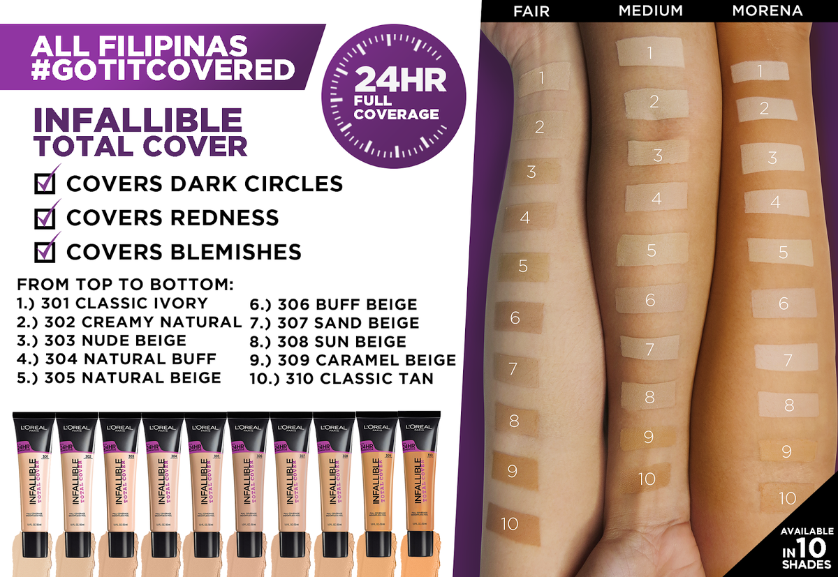 Base de maquillaje L'ORÉAL Infallible Total Cover