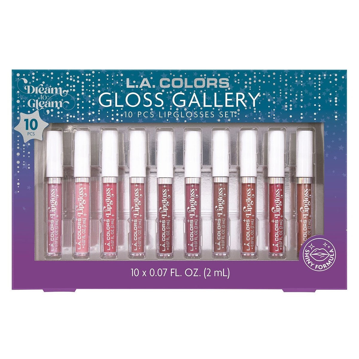 LA COLORS Dream to Gleam Gloss Gallery Set de regalo