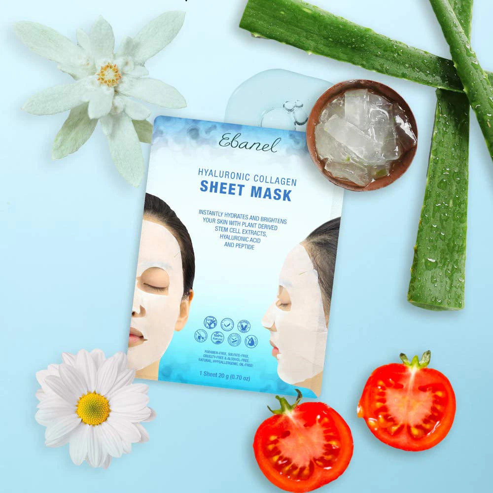 EBANEL Skincare Hyaluronic Collagen Sheet Mask