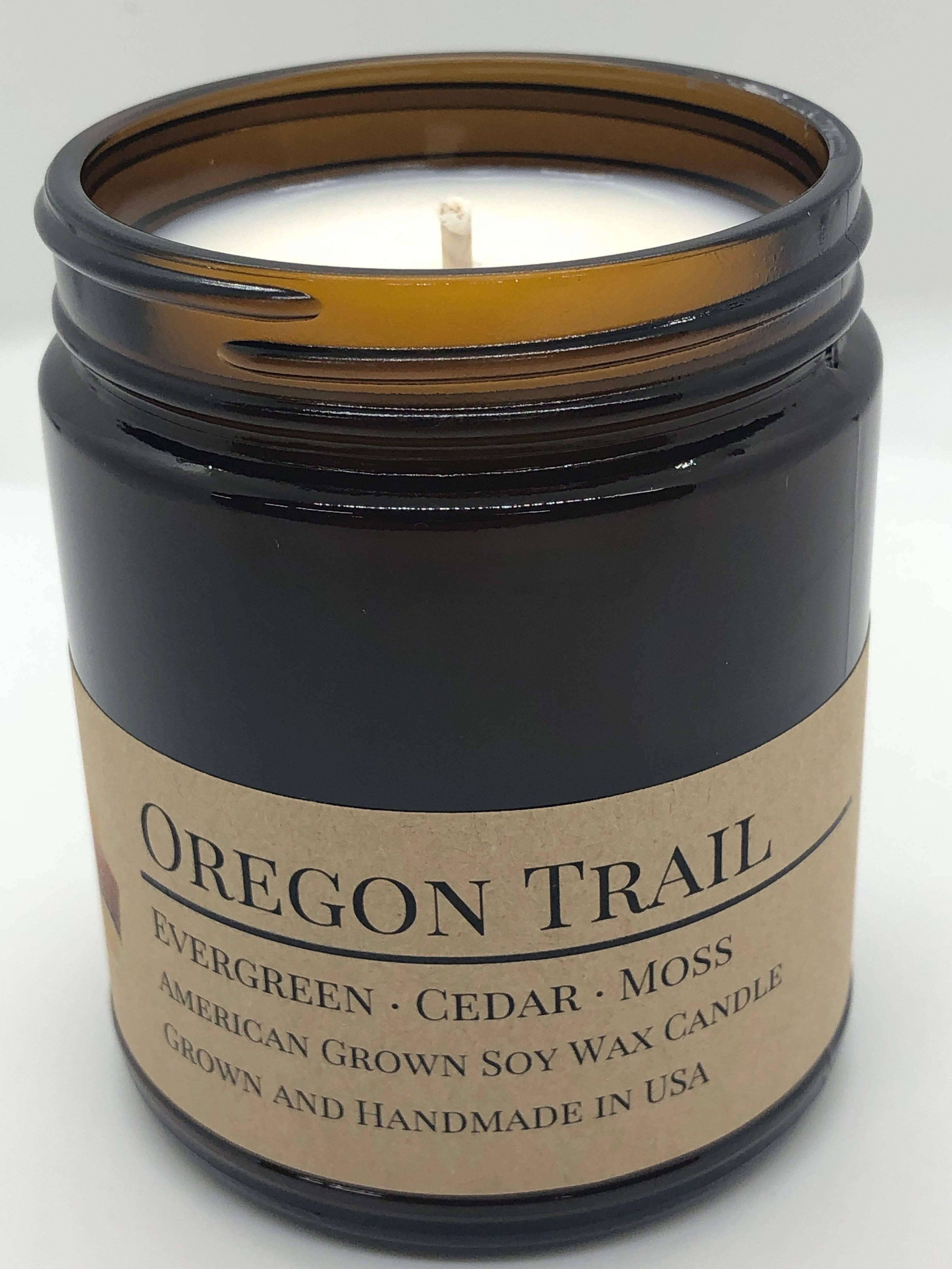 Scented Soy Wax Candle (8.0 oz) 50-60 Hour Burn Time, Cotton Wick, Amber Glass Jar, Grown and Made in USA -