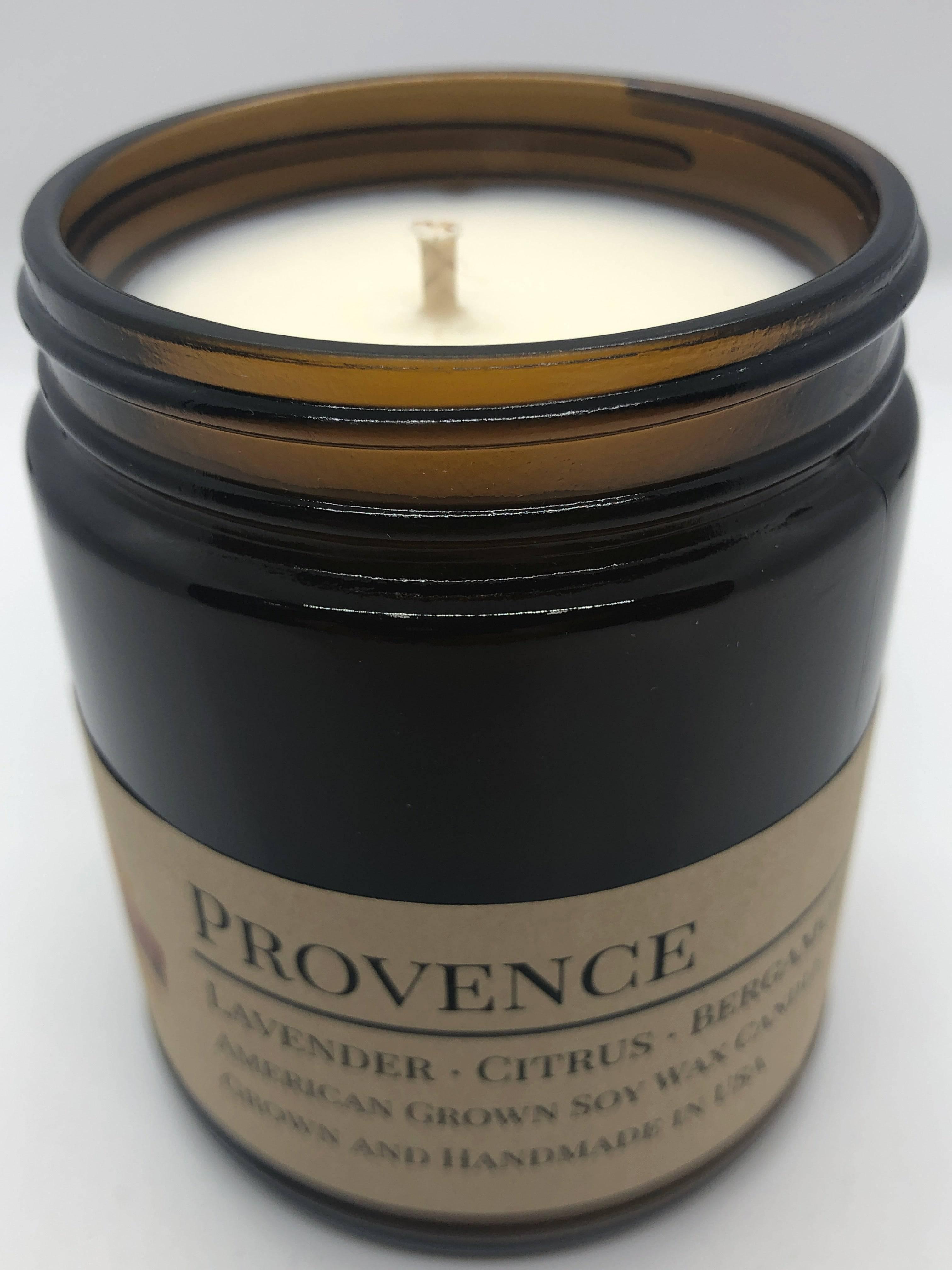 Scented Soy Wax Candle (8.0 oz) 50-60 Hour Burn Time, Cotton Wick, Amber Glass Jar, Grown and Made in USA -