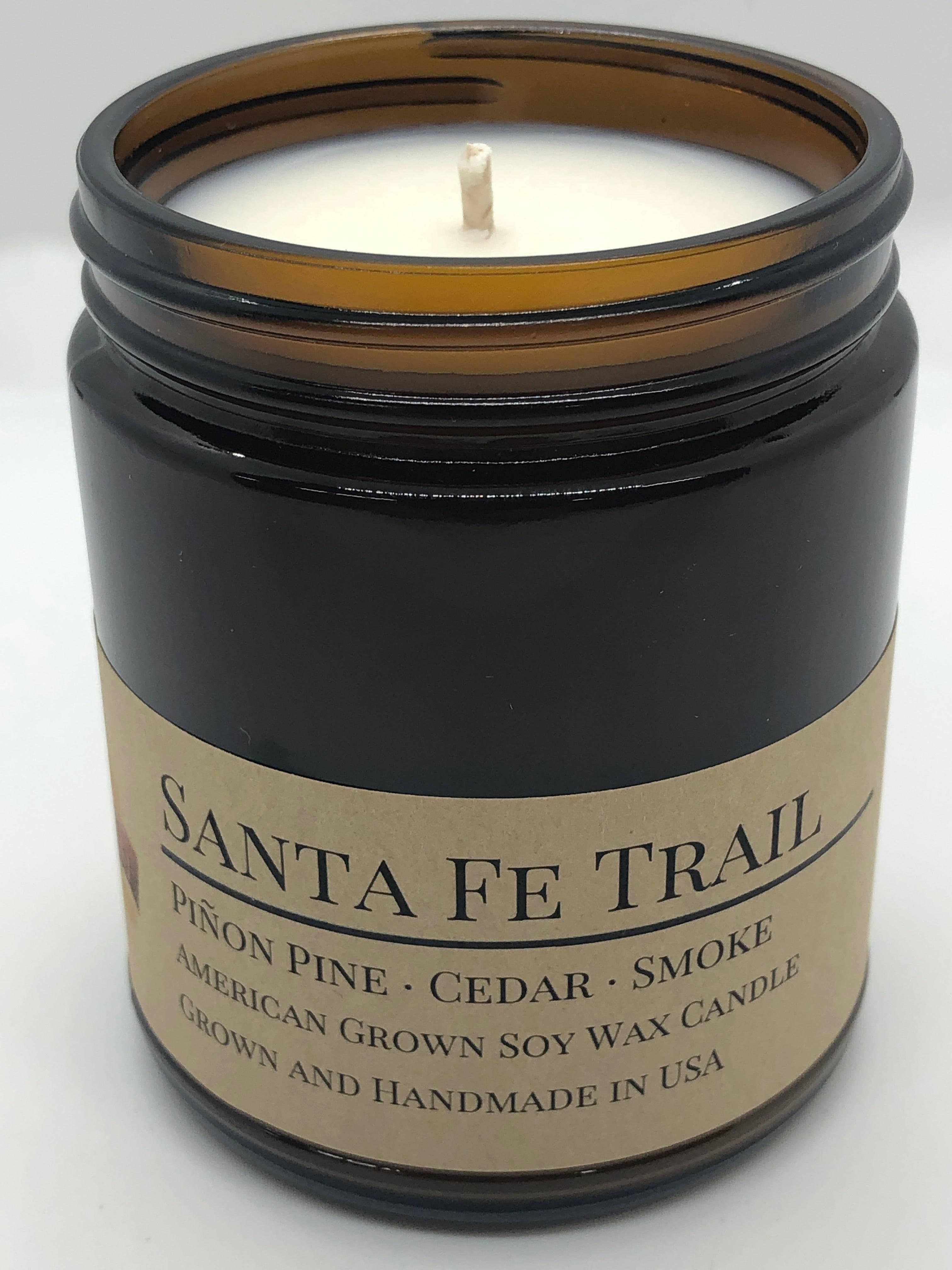 Santa Fe Trail Soy Wax Candle | 9 oz Amber Apothecary Jar