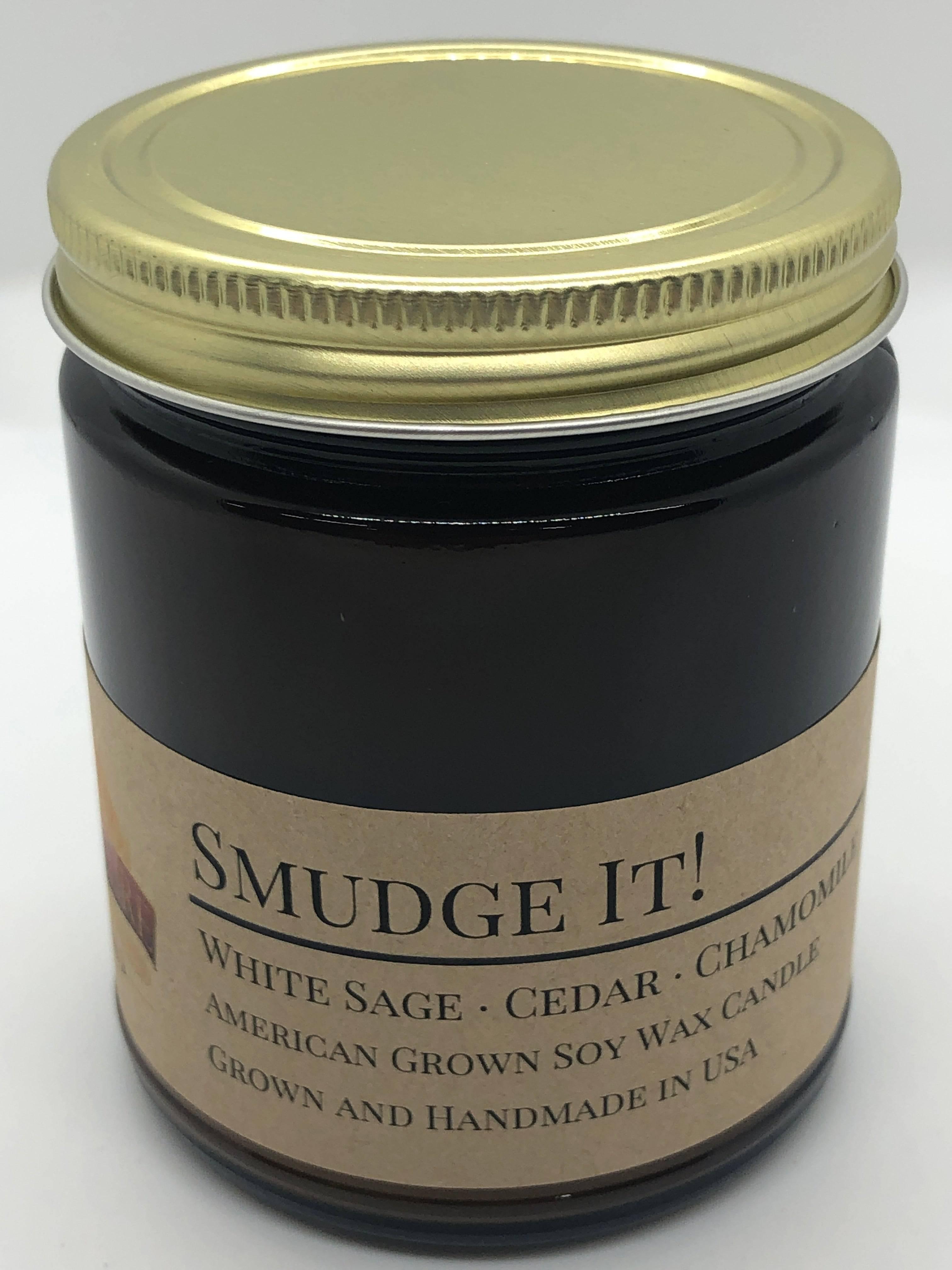 Smudge It! Soy Wax Candle | 9 oz Amber Apothecary Jar