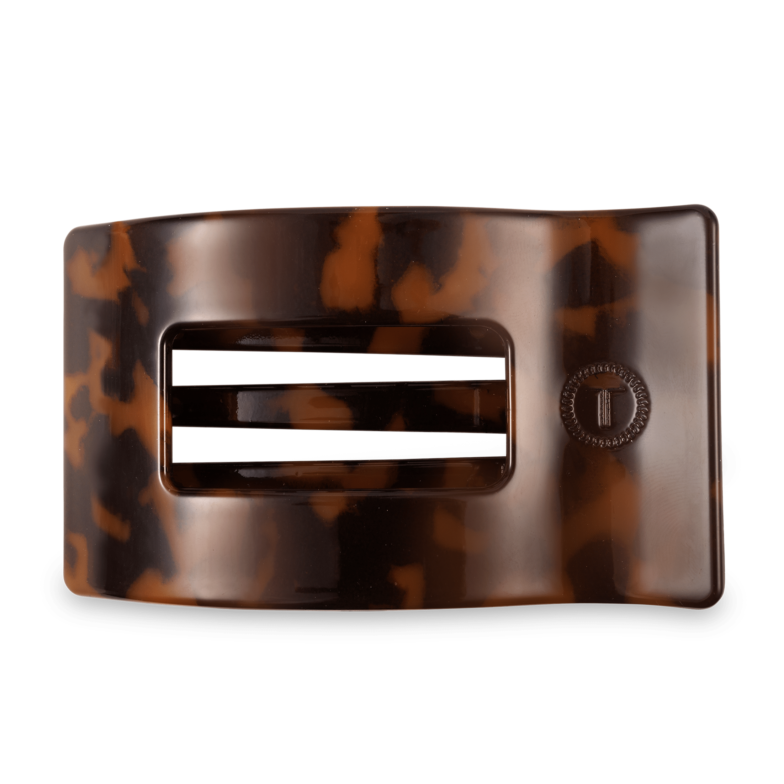 Tortoise Large Flat Rectangle Hair Clip