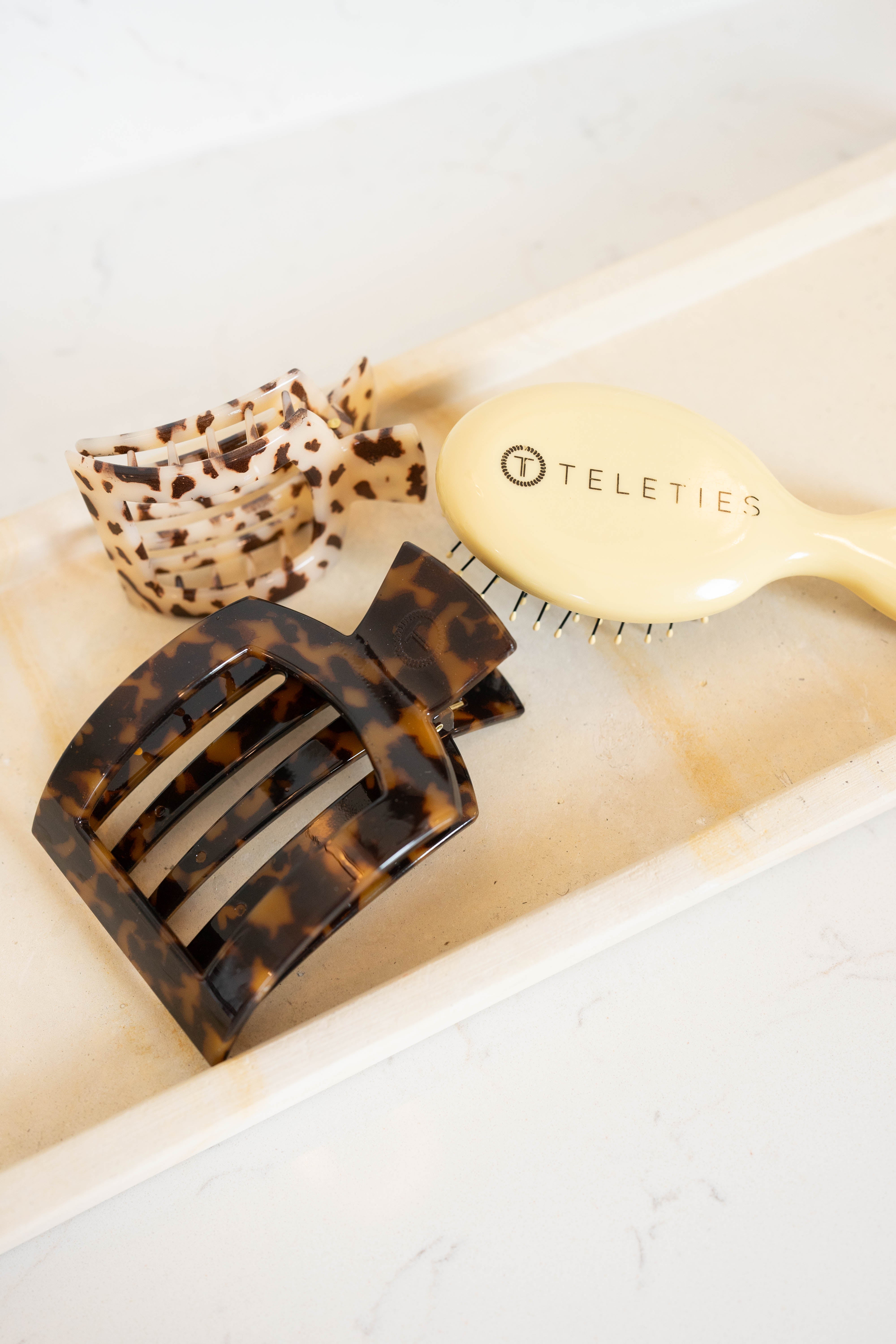 Tortoise Large Flat Square Hair Clip