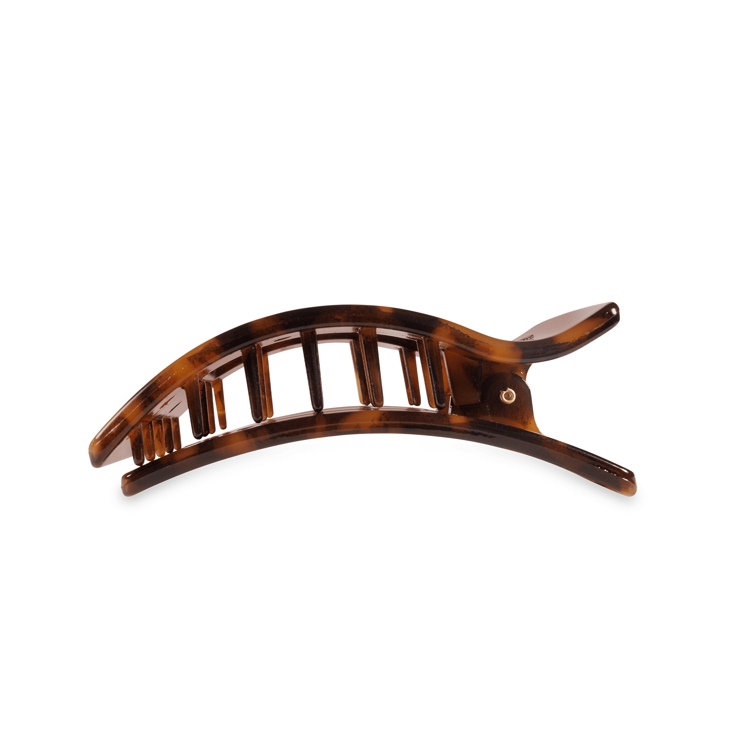 Tortoise Medium Flat Rectangle Hair Clip