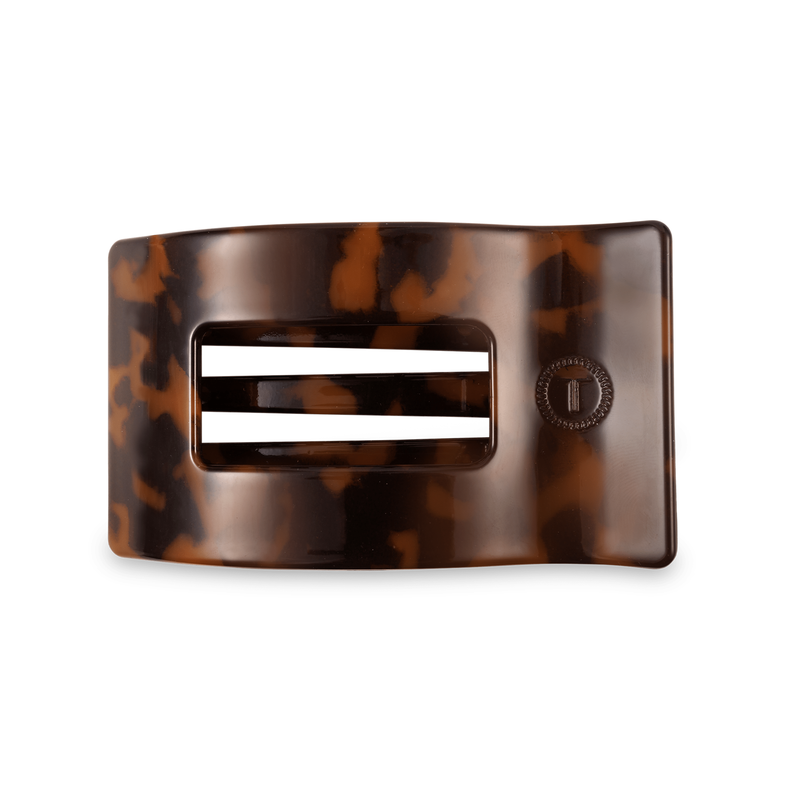 Tortoise Medium Flat Rectangle Hair Clip