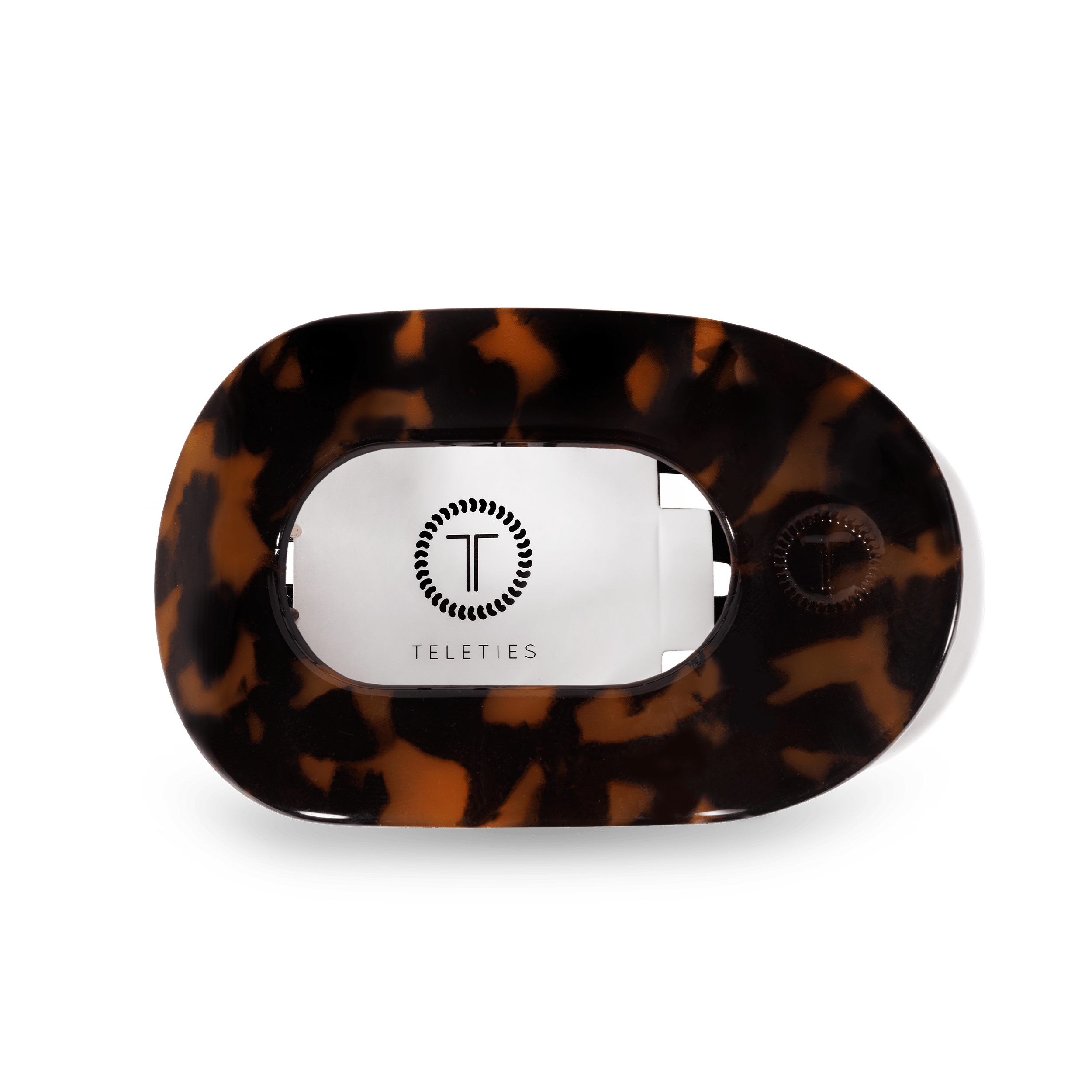 Tortoise Medium Flat Round Hair Clip