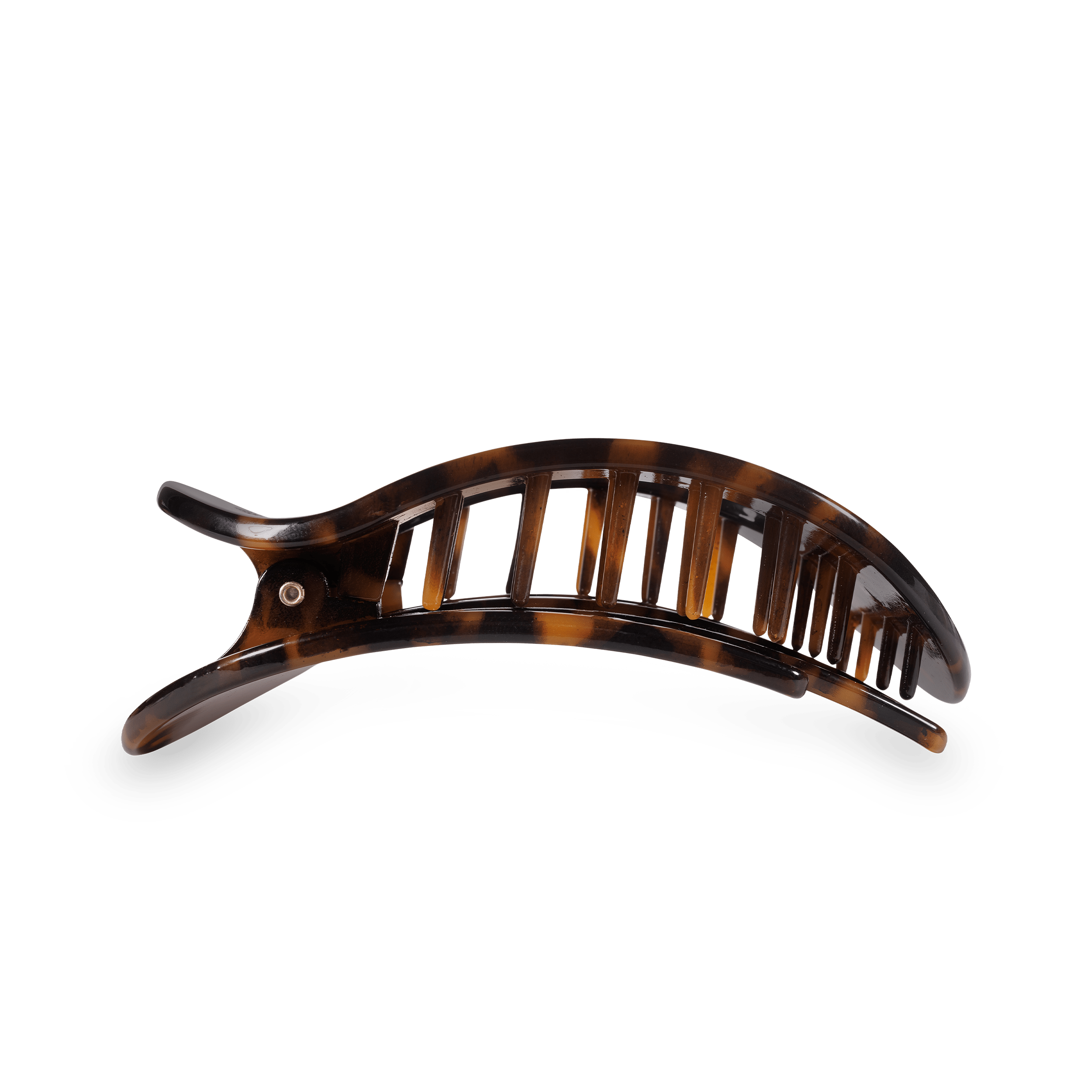 Tortoise Medium Flat Round Hair Clip
