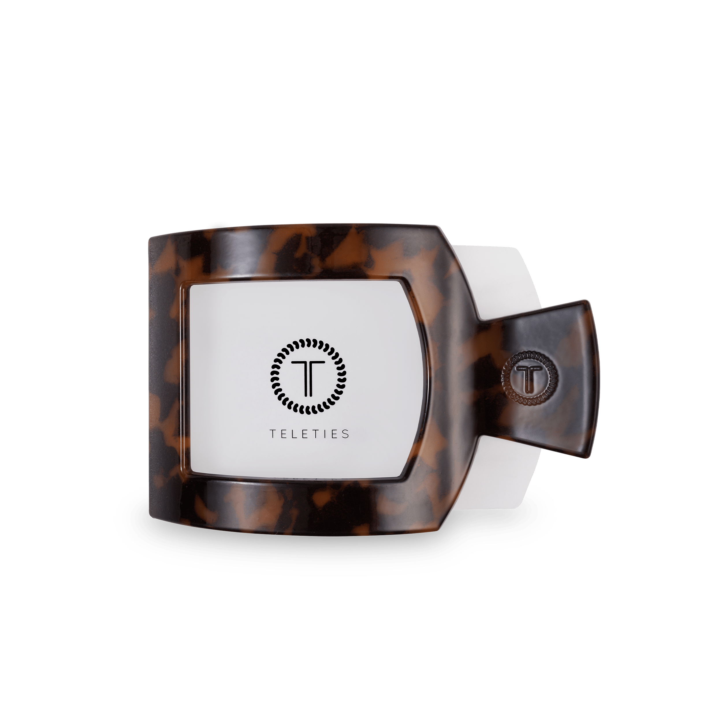 Tortoise Medium Flat Square Hair Clip
