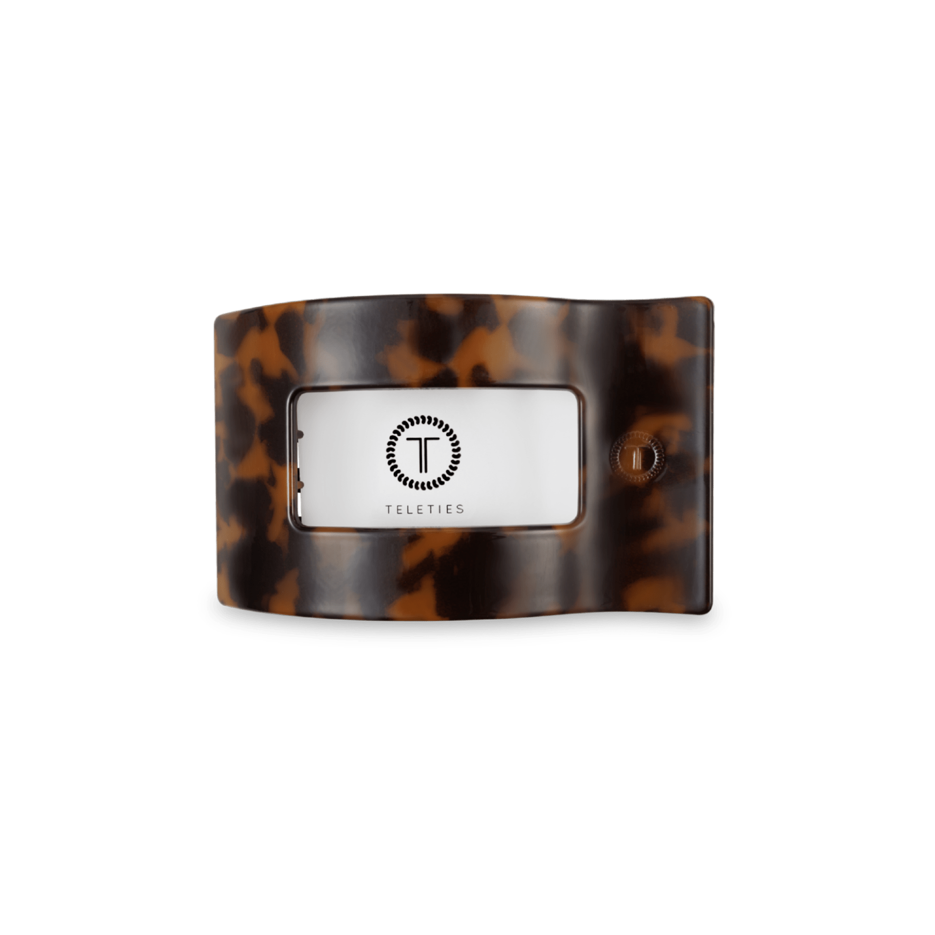 Tortoise Small Flat Rectangle Hair Clip
