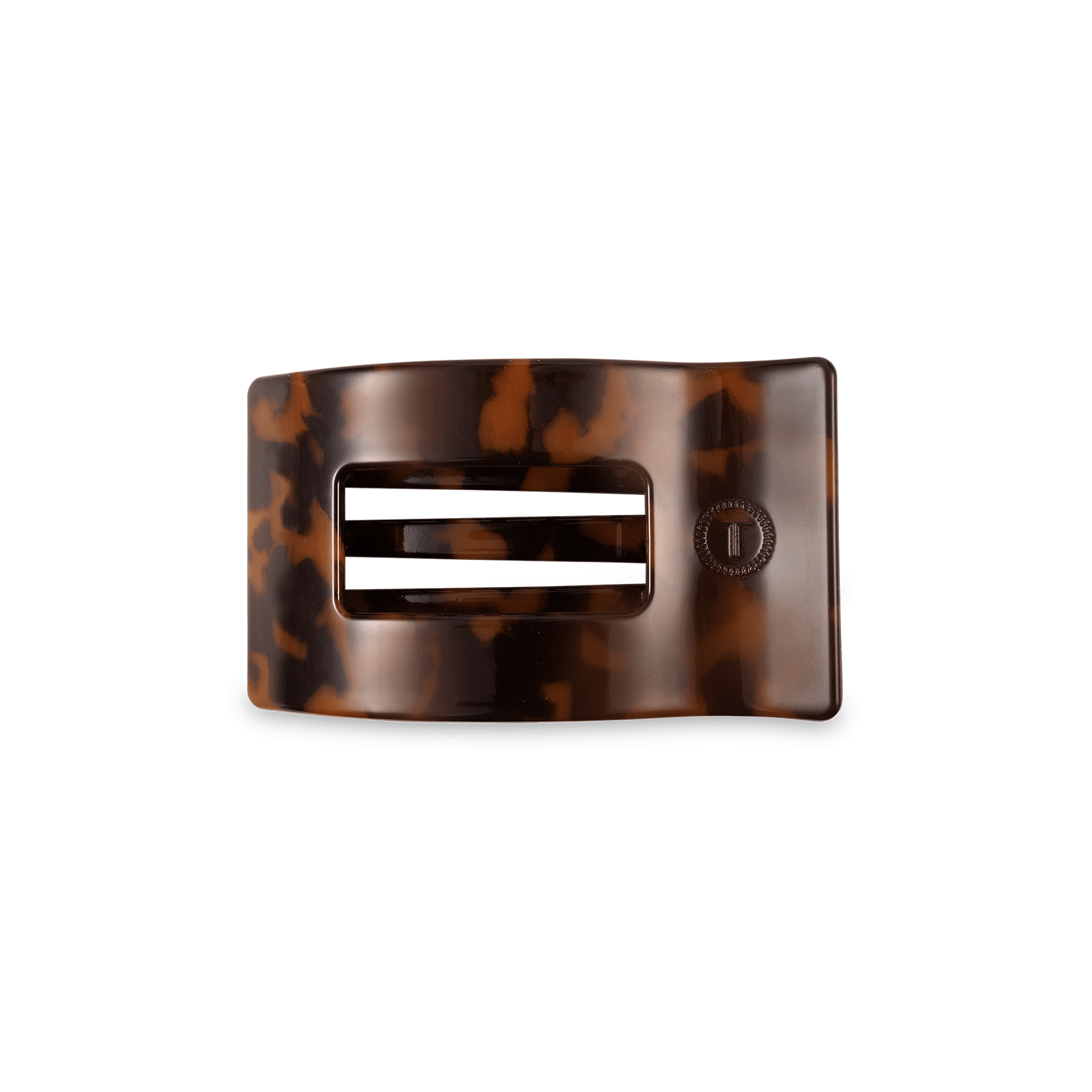 Tortoise Small Flat Rectangle Hair Clip