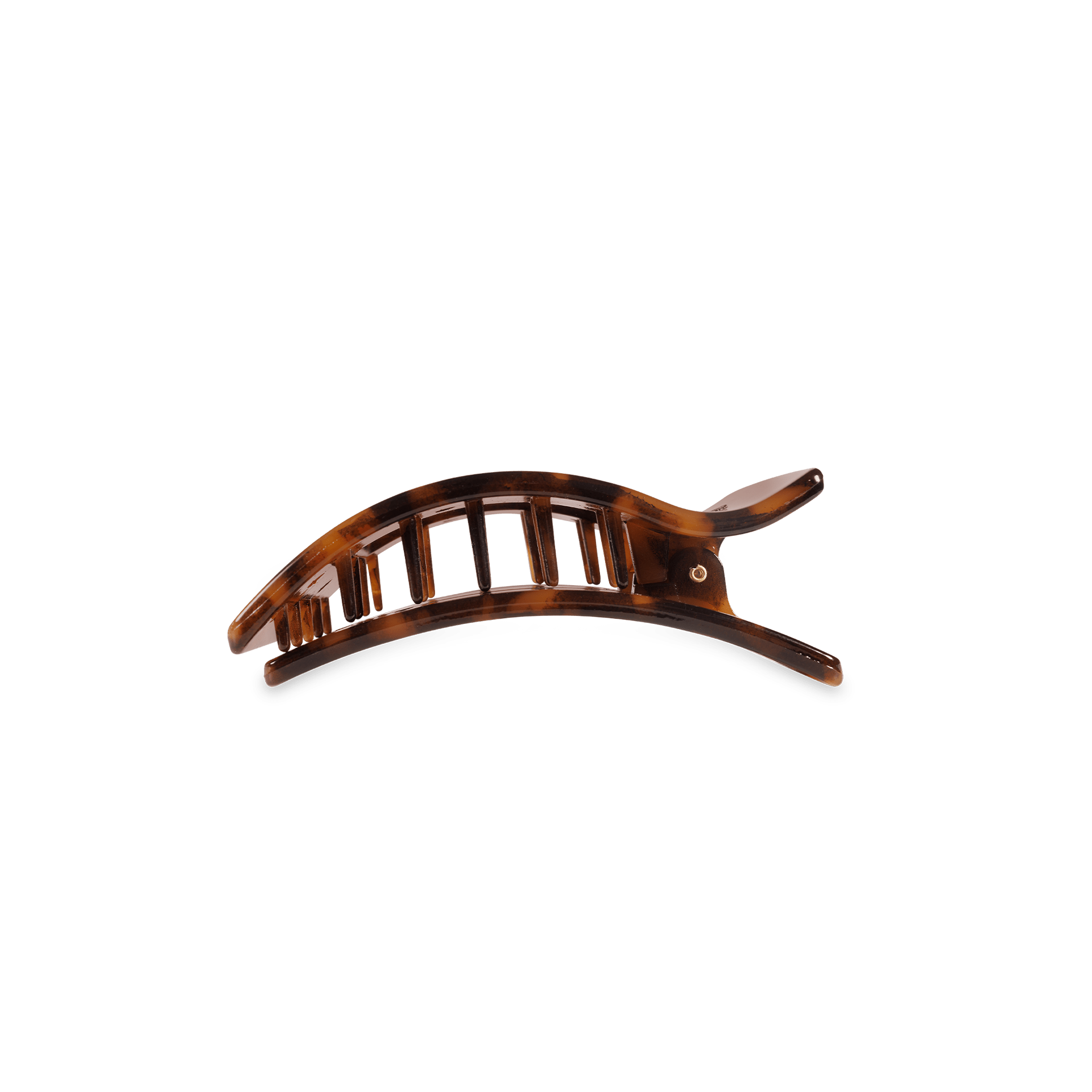 Tortoise Small Flat Rectangle Hair Clip