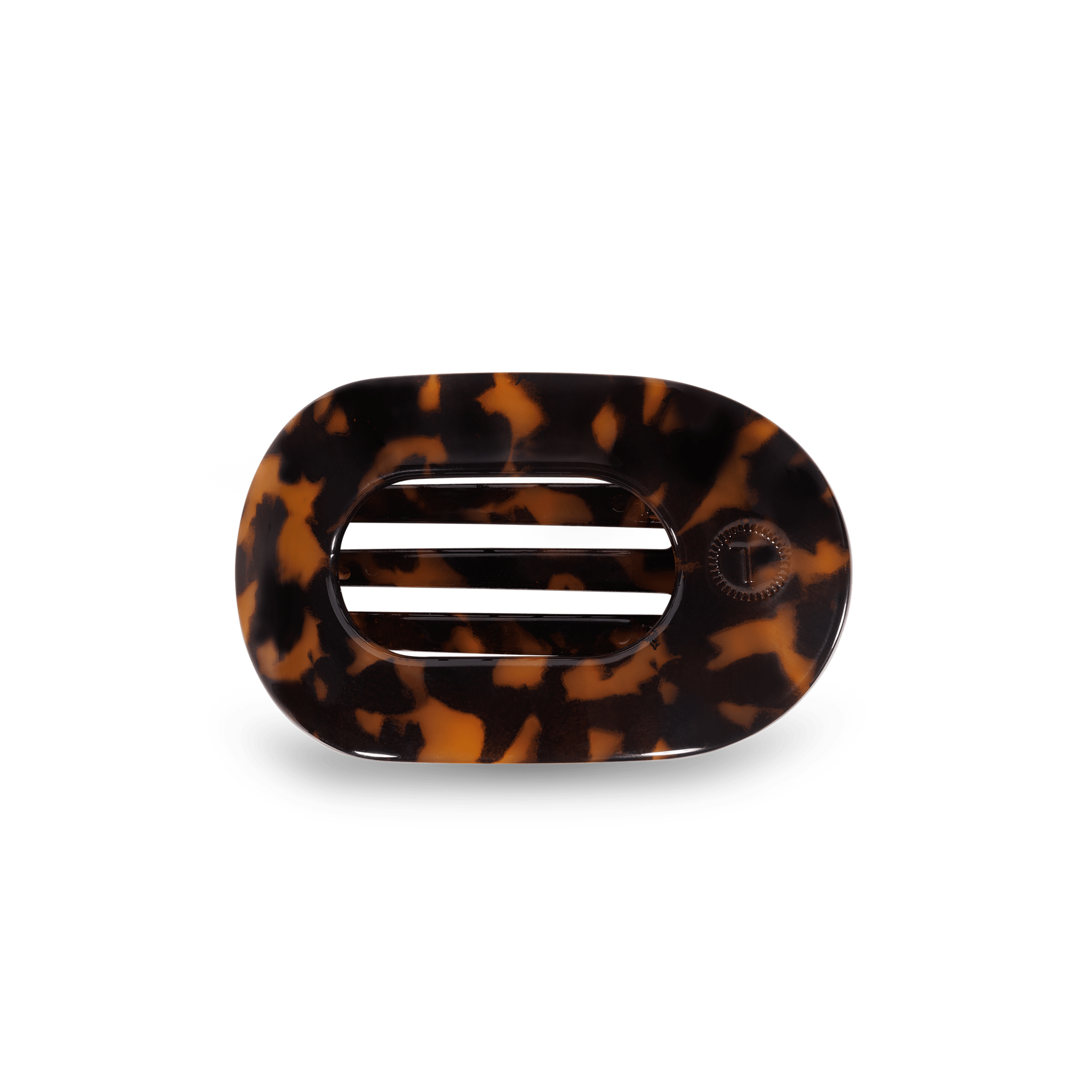 Tortoise Small Flat Round Hair Clip