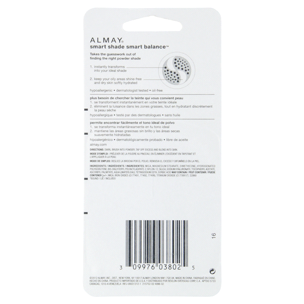 ALMAY Smart Shade Smart Balance Polvo compacto para equilibrar la piel