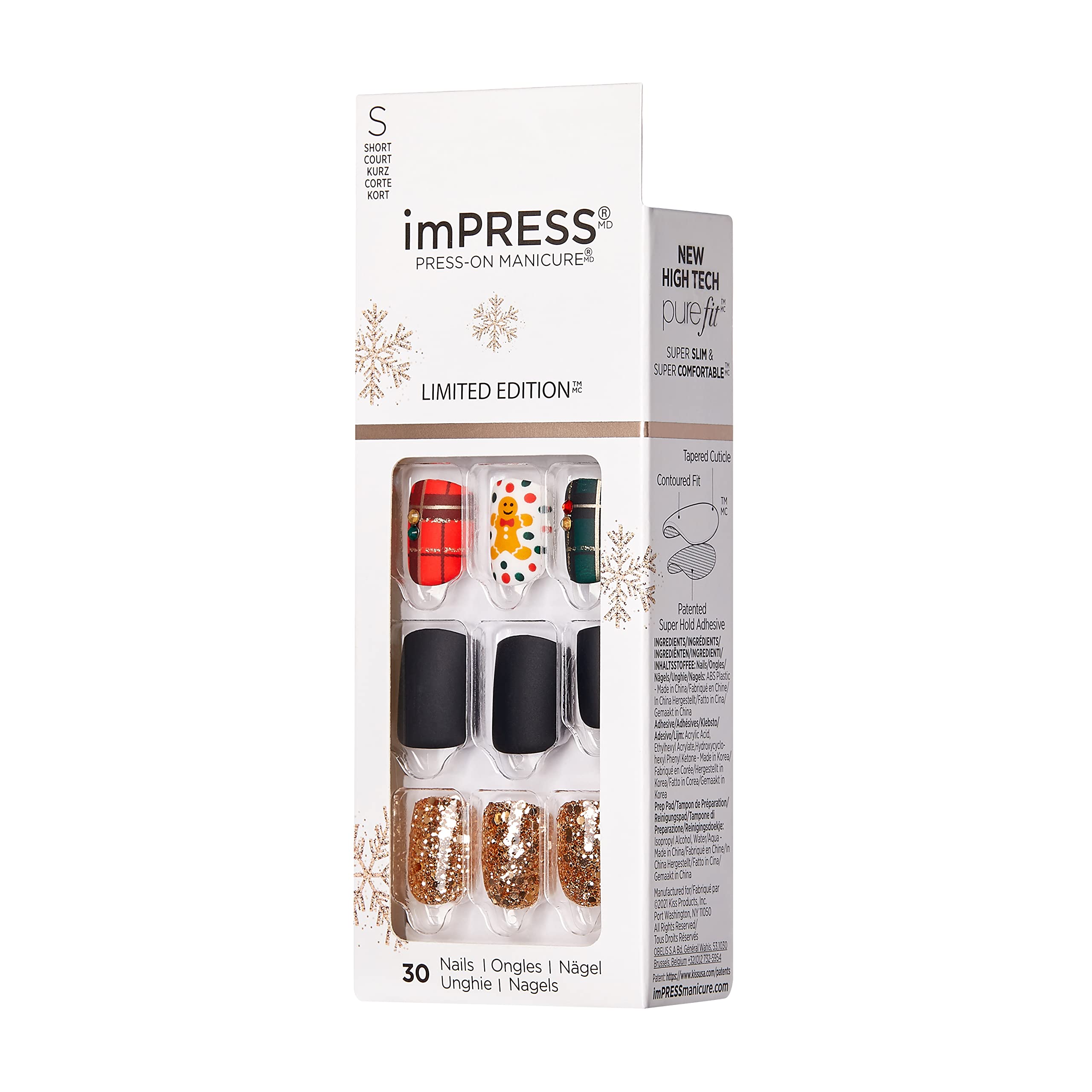 imPRESS Press-On Manicure Limited Christmas Edition 30 Press-On Nails