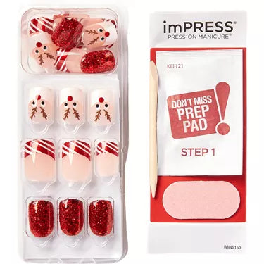 imPRESS Press-On Manicure Limited Christmas Edition 30 Press-On Fake Nails