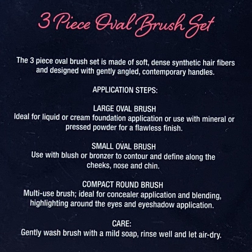 PRETTY SAVVY Oval Brush Set